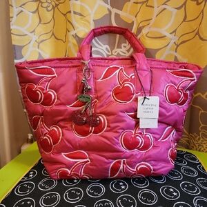 Sincerely Jules large Pink Cherries bag 🍒